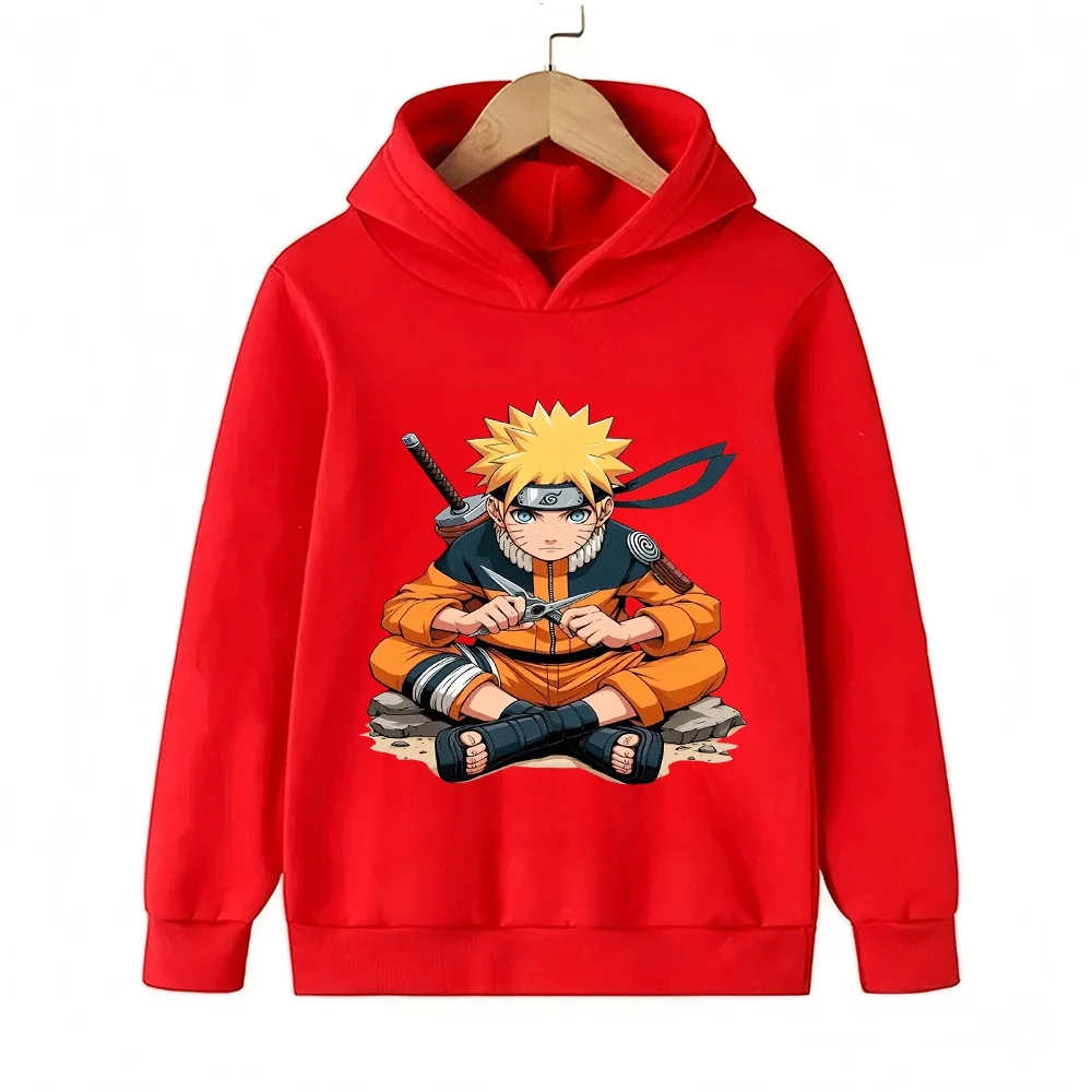 Naruto Kids Hoodie Anime Uzumaki Naruto Printed Sweatshirt for Boys Girls Children Casual Long Sleeve Pullover Top Autumn Winter photo 4