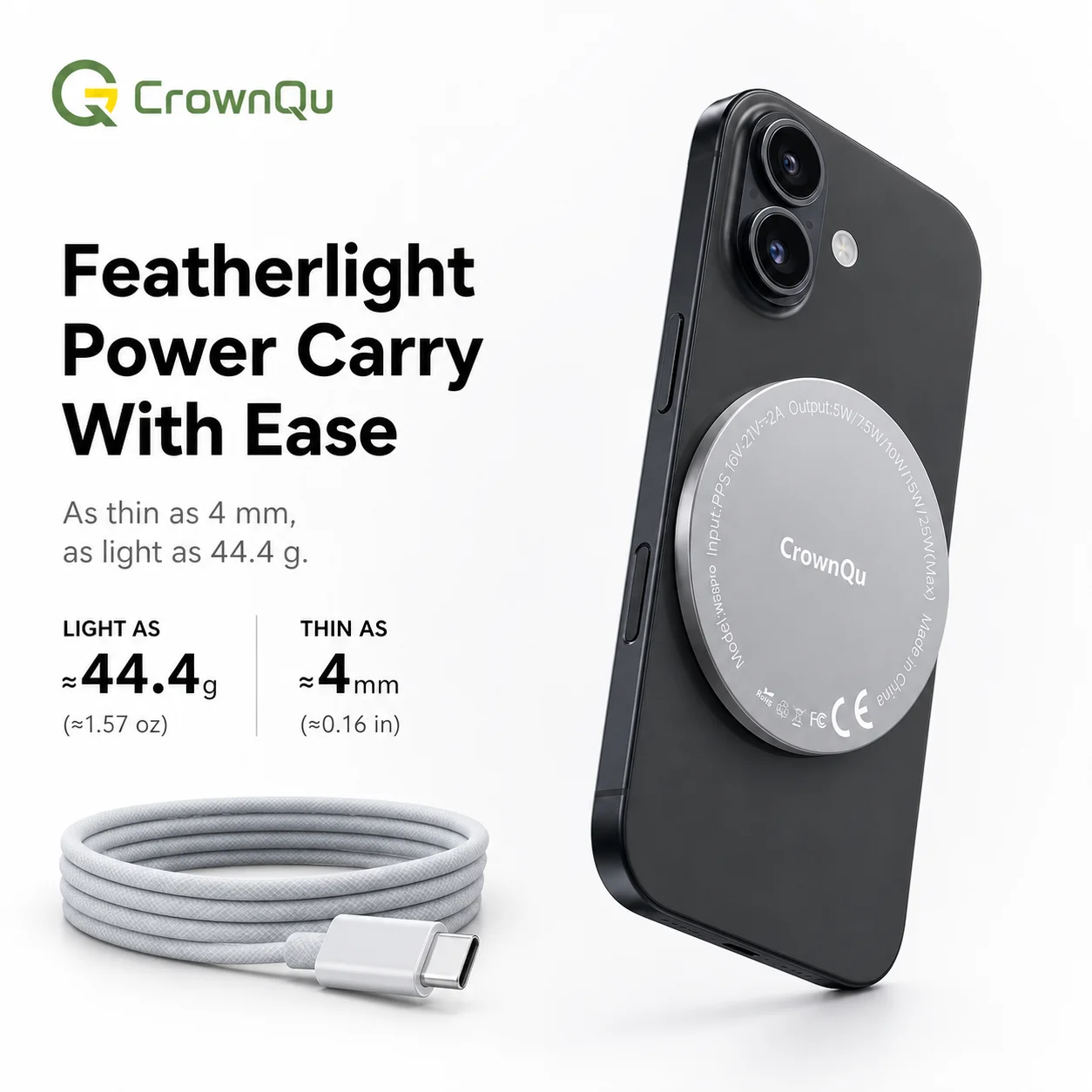 Qi2.2 Wireless Chargers 25W Magnetic Induction USB TypeC Adapter For iPhone 17 16 15 Pro Max‌ 5W Airpods Series Xiaomi Samsung photo 2