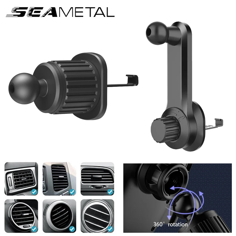 SEAMETAL Car Phone Holder Bracket Accessories Interior Air Outlet Vent Base Gadget Universal Auto Cellphone Support Accessories photo 1