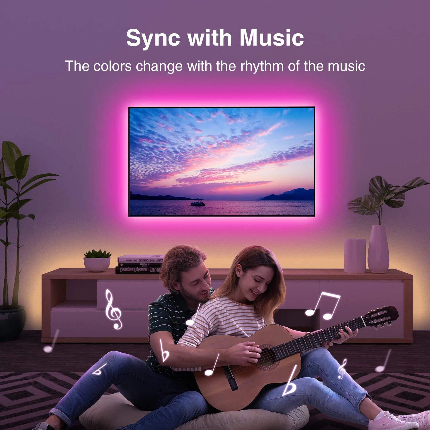 RGB Led Strip Lights Music Sync Led Lights for TV USB 5V Led Tape Ribbon for TV Backlight Room Bedroom Decoration photo 4