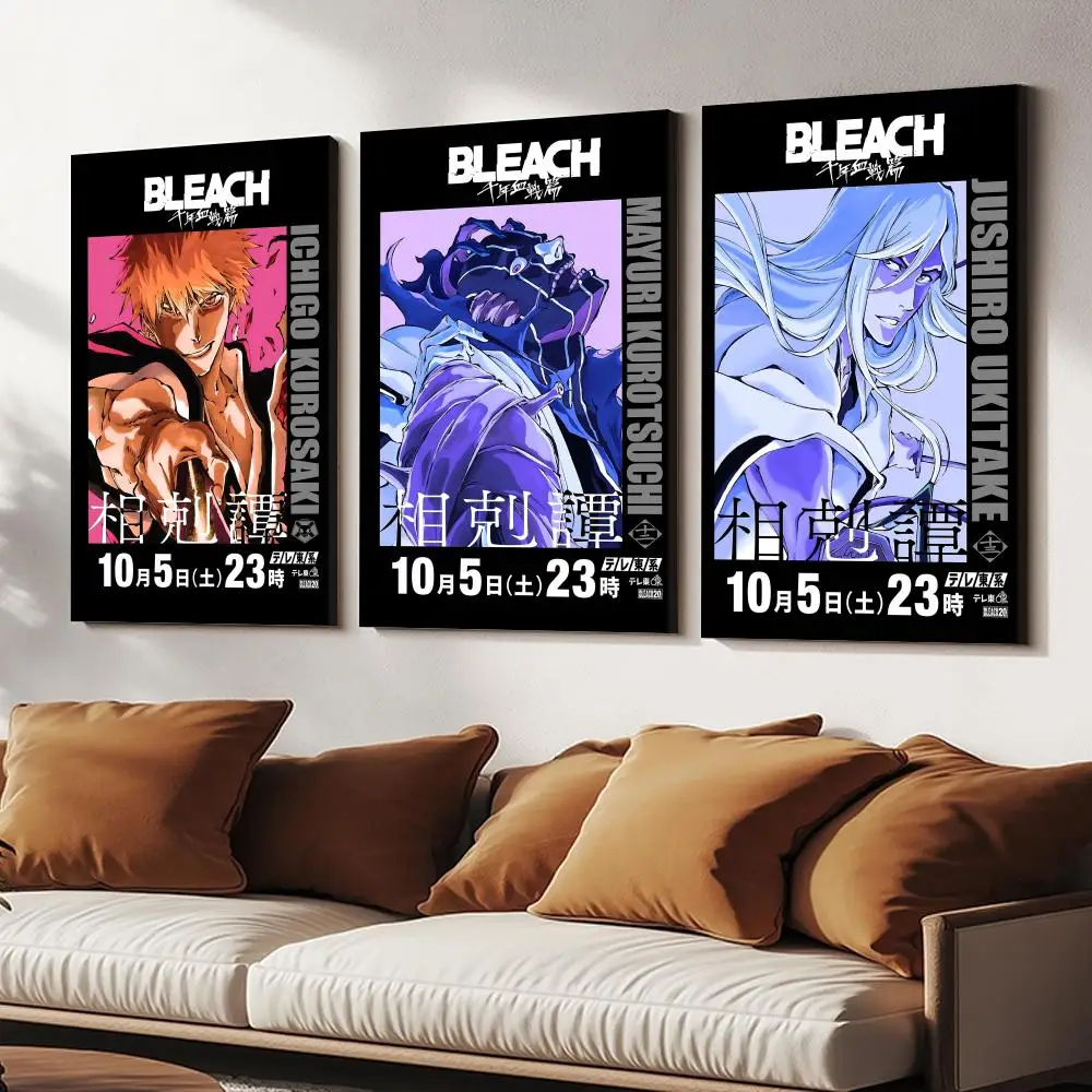 Anime B-bLEACH Painting Calligraphy Wooden Framed Canvas Poster Wall Art HD Waterproof Print Home Decor photo 2