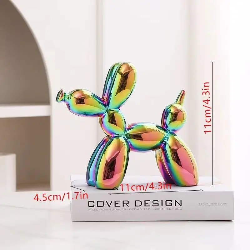 Ceramics Balloon Dog Sculpture Home Decor Room Decoration Accessories Office Nordic Animal Decorative Sculptures Figurinesneedoh photo 6