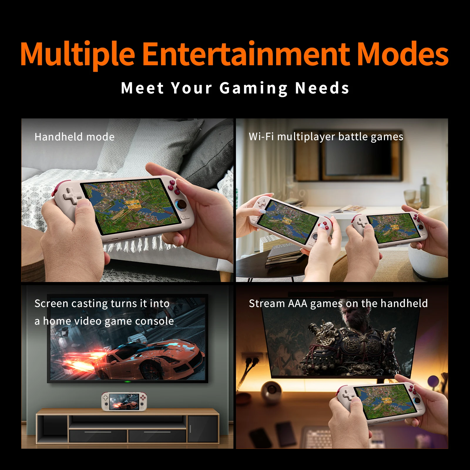 MANGMI AIR X Handheld Game Console Qualcomm Snapdragon 662 5.5'' Touchscreen Android 14 Active Cooling Fan 15W Fast Charging RGB photo 3