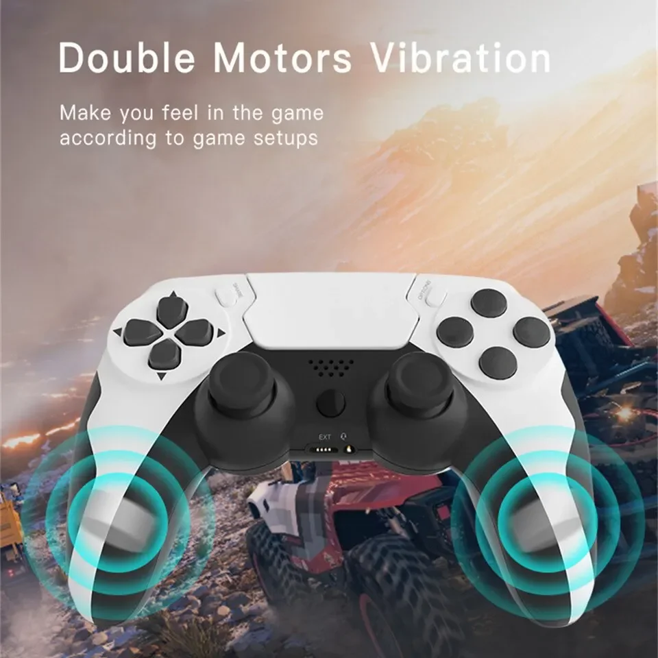 GAMINJA P48 Wireless Gamepad with Six Axis Gyroscope Game Controller For PS4 PS3 Console Wins 7 8 10 Dual Vibration PC Joystick photo 5