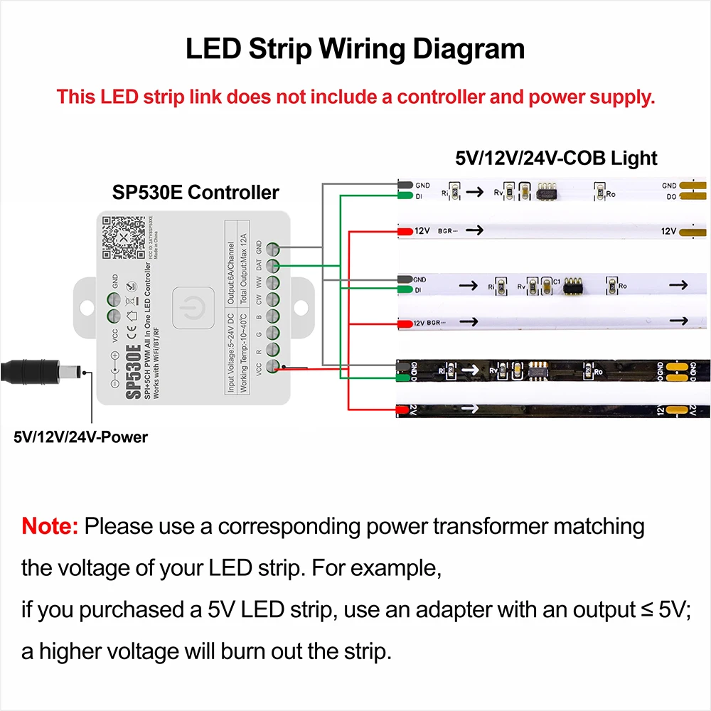FOB COB Light Strip, SPI Addressable WS2811, Dreamy Colors, 360/480/576/720 LEDs, Low-Voltage 5V/12V/24V RGB LED Light Strip photo 6
