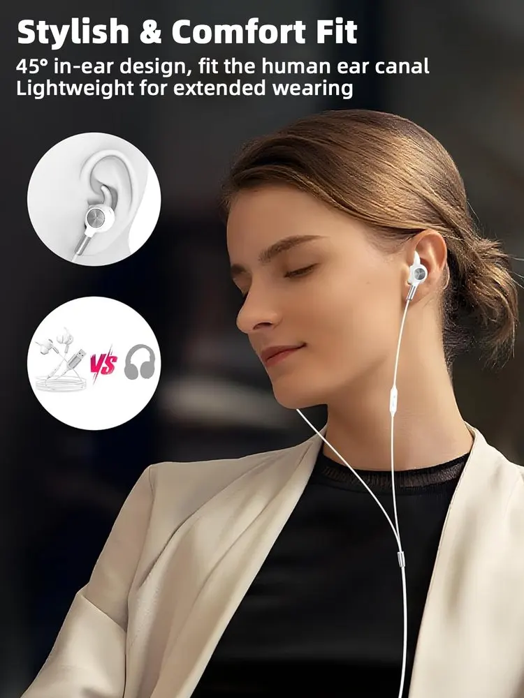 USB A Earphones for PC Desktop Gaming Headset with Noise Cancelling Microphone Silent Audio Control Headphones for Laptop PS 4/5 photo 3