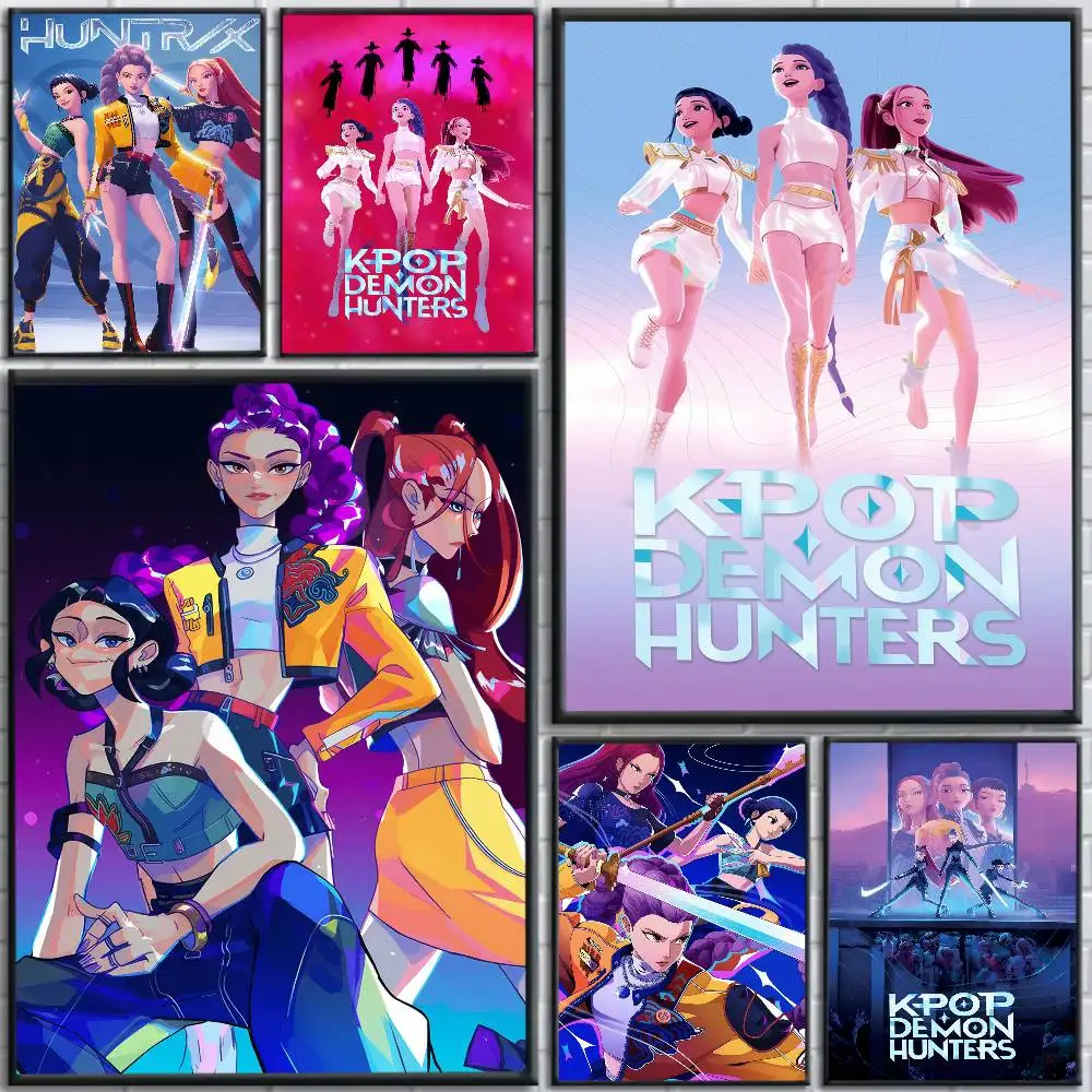 Anime Movie K-Pop D-Demon Hunters Poster High Quality Print Waterproof Wall Art Sticker For Bar Living Room Decor Gift photo 4