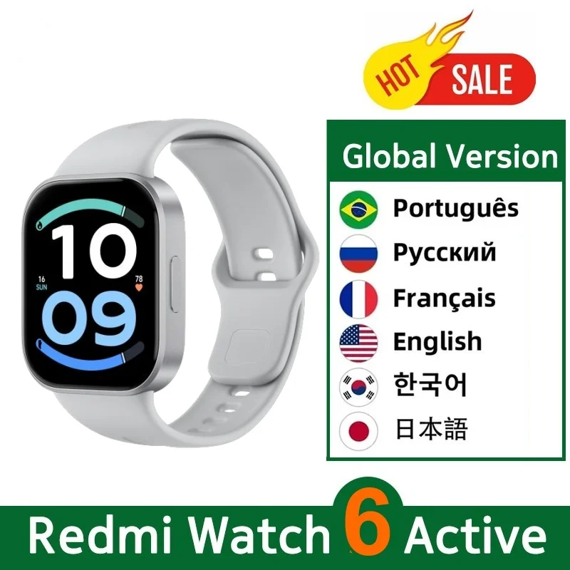Global Version Xiaomi Redmi Watch 6 Active Smartwatch 1.85'' Display Up to 18 Days of Battery Life 140+ Workout Modes BT Calling photo 1