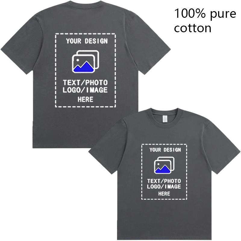Custom-Made Men's T-Shirts Are Suitable for Team Gatherings, Gyms, and Sports Cotton Round-Neck Short-Sleeved Shirts photo 2