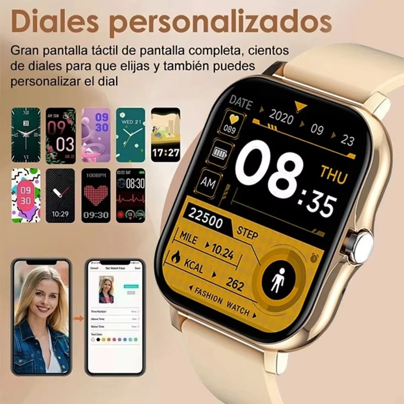 G.L Wear New Smartwatch 1.83-inch HD Display Bluetooth Calling Heart Rate Activity Tracking Smartwatch Men Women Holiday Gift photo 3