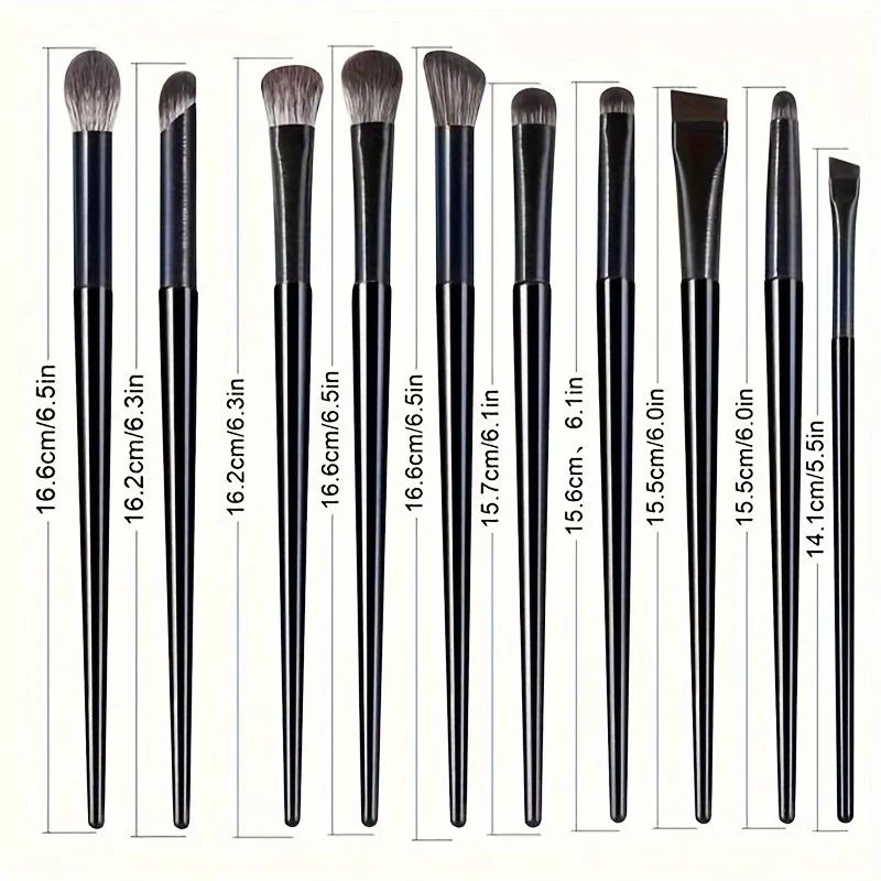 Unscented All-Skin Type Oval Brush Eye Makeup Set, Nylon Bristles, Detailing Eyeshadow Brushes with ABS Plastic Handles photo 1