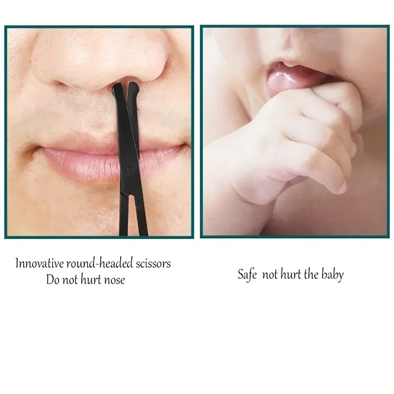 Precision Round Head Trimming Scissors - Nose Hair Grooming Trimming, Personal Cleaning Care Trimming Tools photo 6