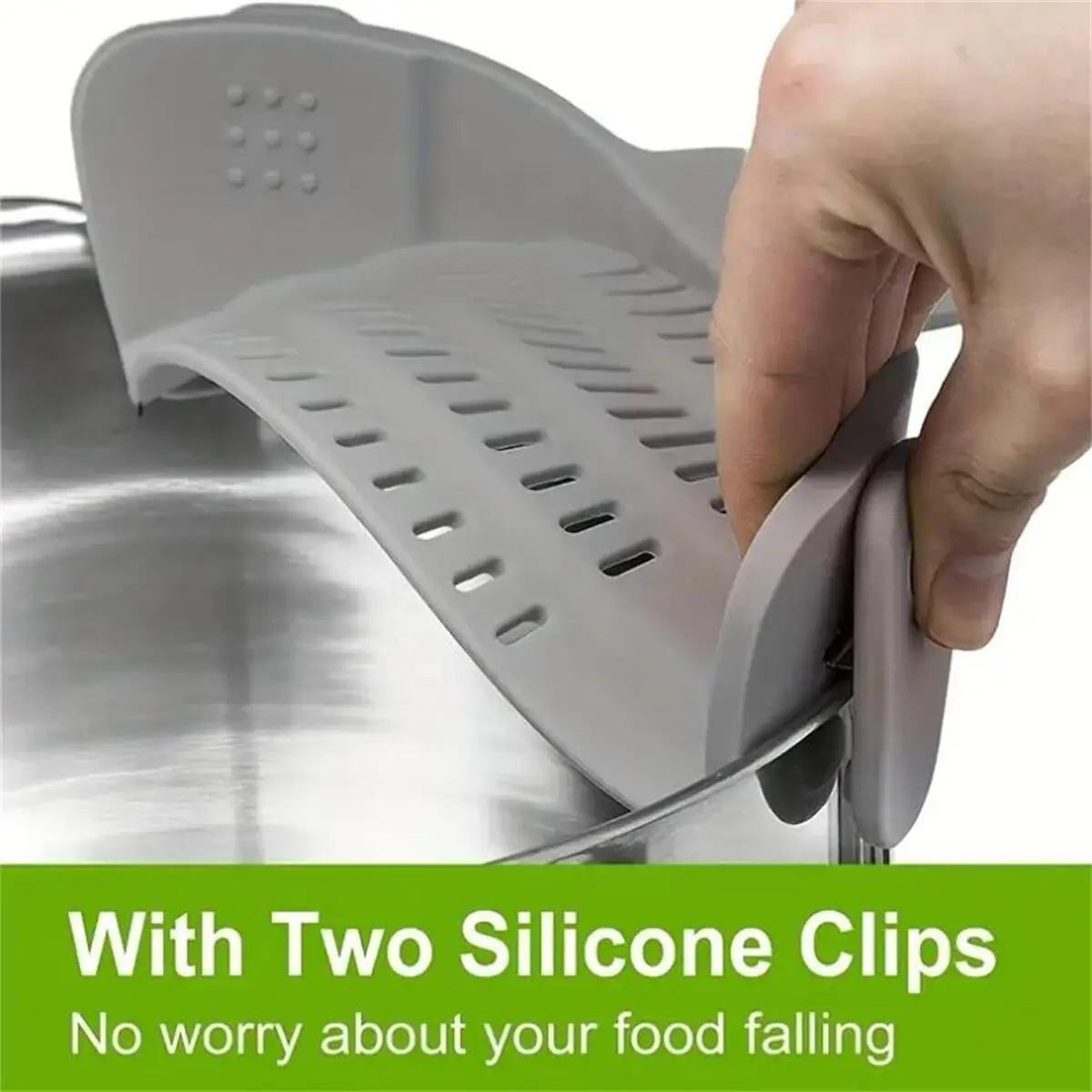 1pc, Strainer, Pot Strainer, Adjustable Clip On Strainer For Pots Pans And Bowls, Kitchen Pot Strainer photo 5