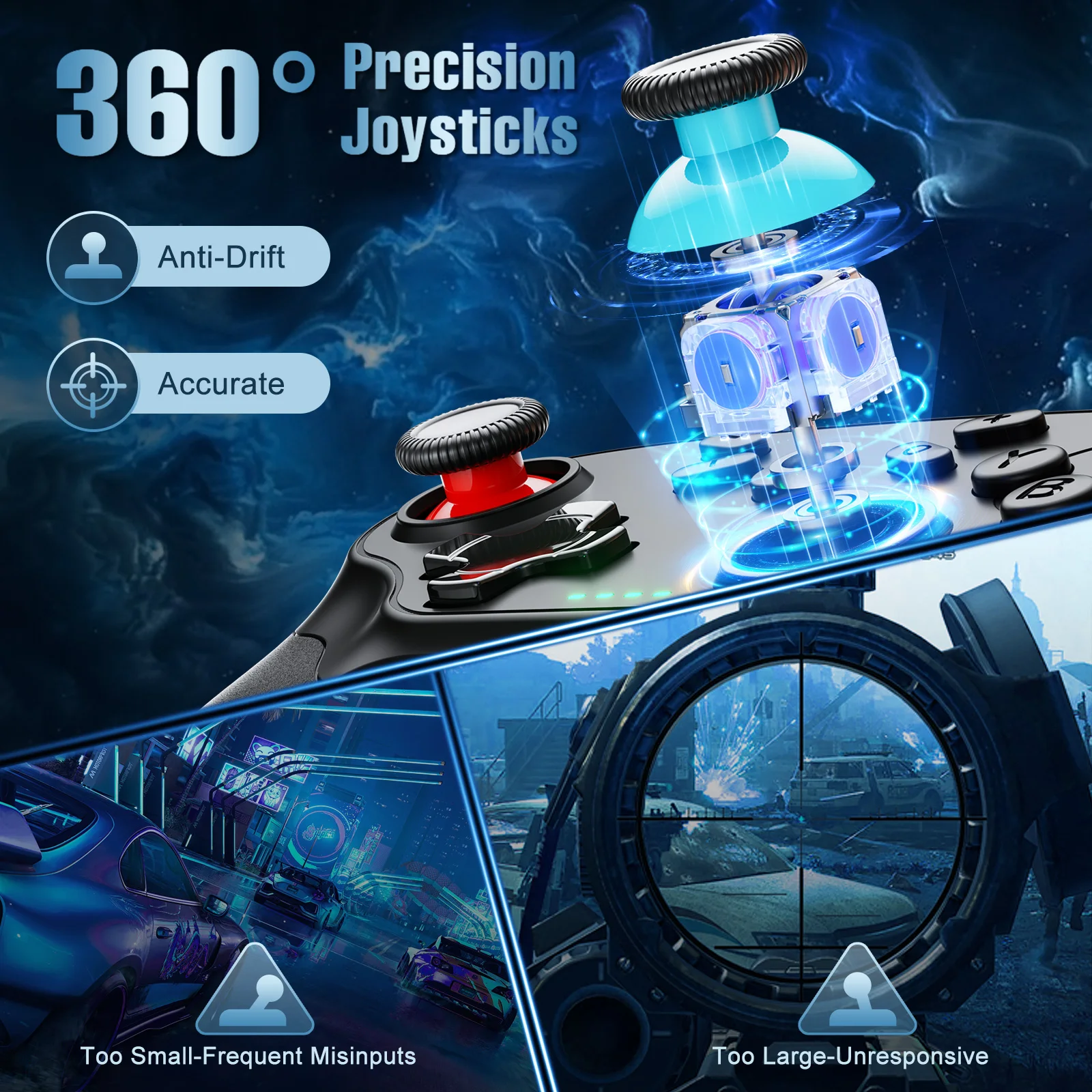 Gamepads For Nintendo Switch/Pro/OLED/PC Console Control Wireless Blue-tooth Vibration Turbo Game Joystick Controller photo 3