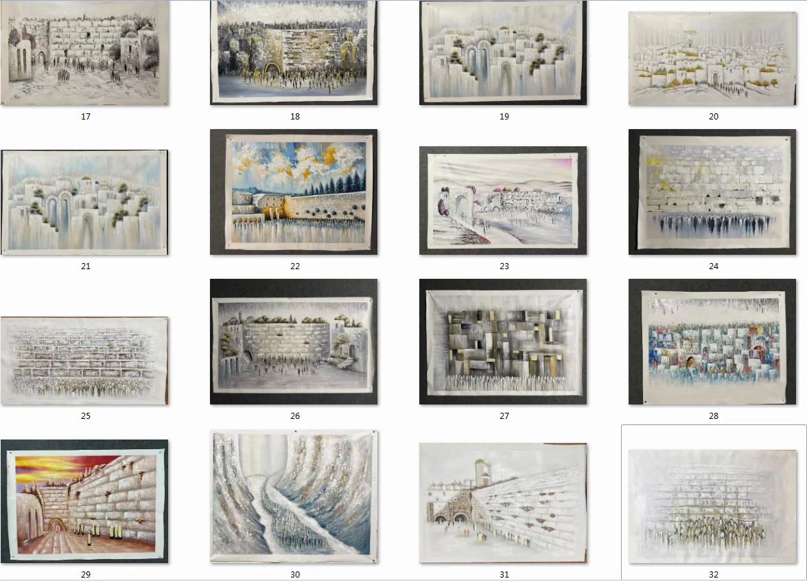 Custom Hand Painted Oil Paintings From Your Photos High Quality Old City In Jerusalem Western Wall Mural Pictures For Home Decor photo 5