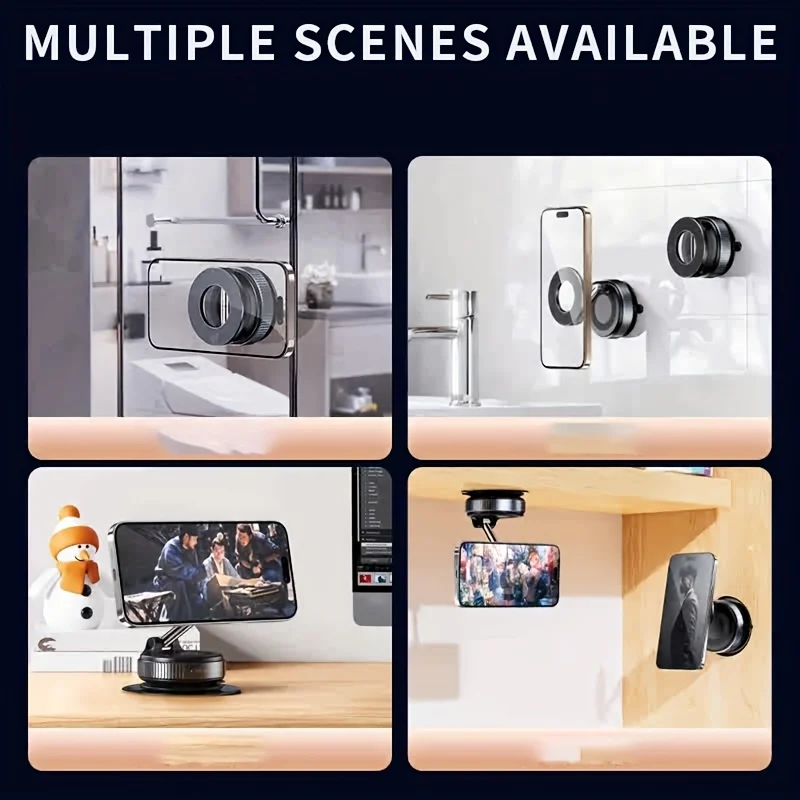 360° Rotating Vacuum Magnetic Car Phone Holder Dashboard Glass Mount Multi-Scenario Automotive Navigation Stand New Model photo 6