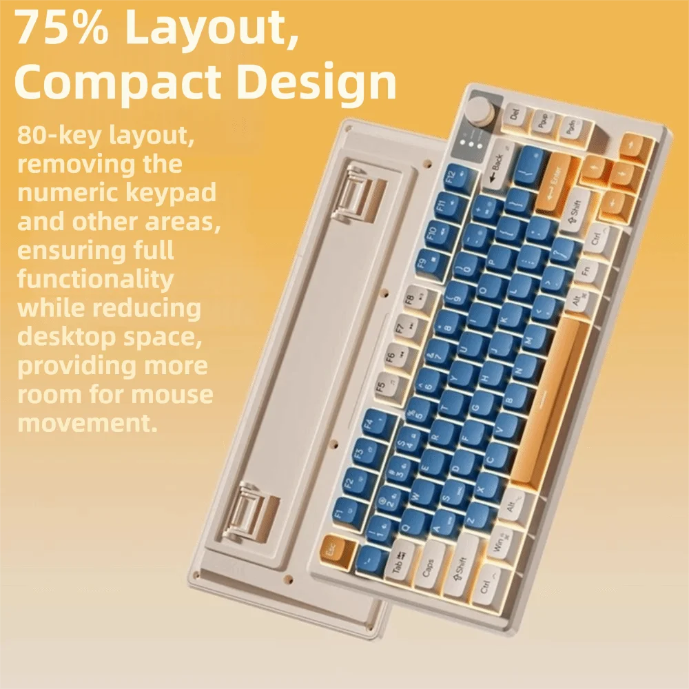 Wired Connection Gaming Mechanical Keyboard 75 Layout Ultra-Quiet Mechanical Feel Keyboard Compact Layout photo 1
