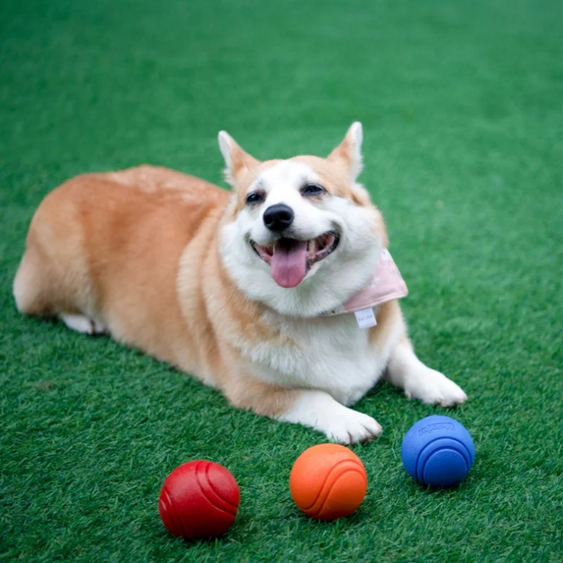 Puppy Dog Toy Bouncy Rubber Ball High Bounce Durable Chew Resistant Pet Toys Outdoor Throw And Fetch Training Ball For Dogs photo 4