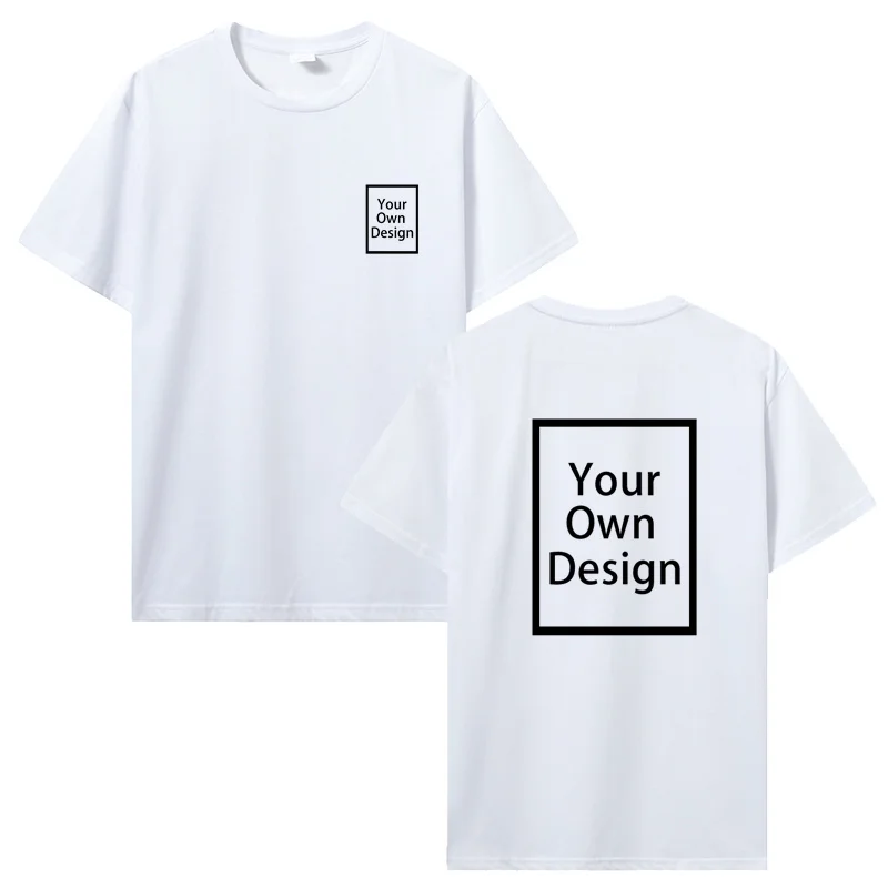Custom Cotton Customized Print Short Sleeve T Shirt Summer Tops Tees DIY Your Like Photo Or Logo Cotton T-shirt Men Clothing photo 5
