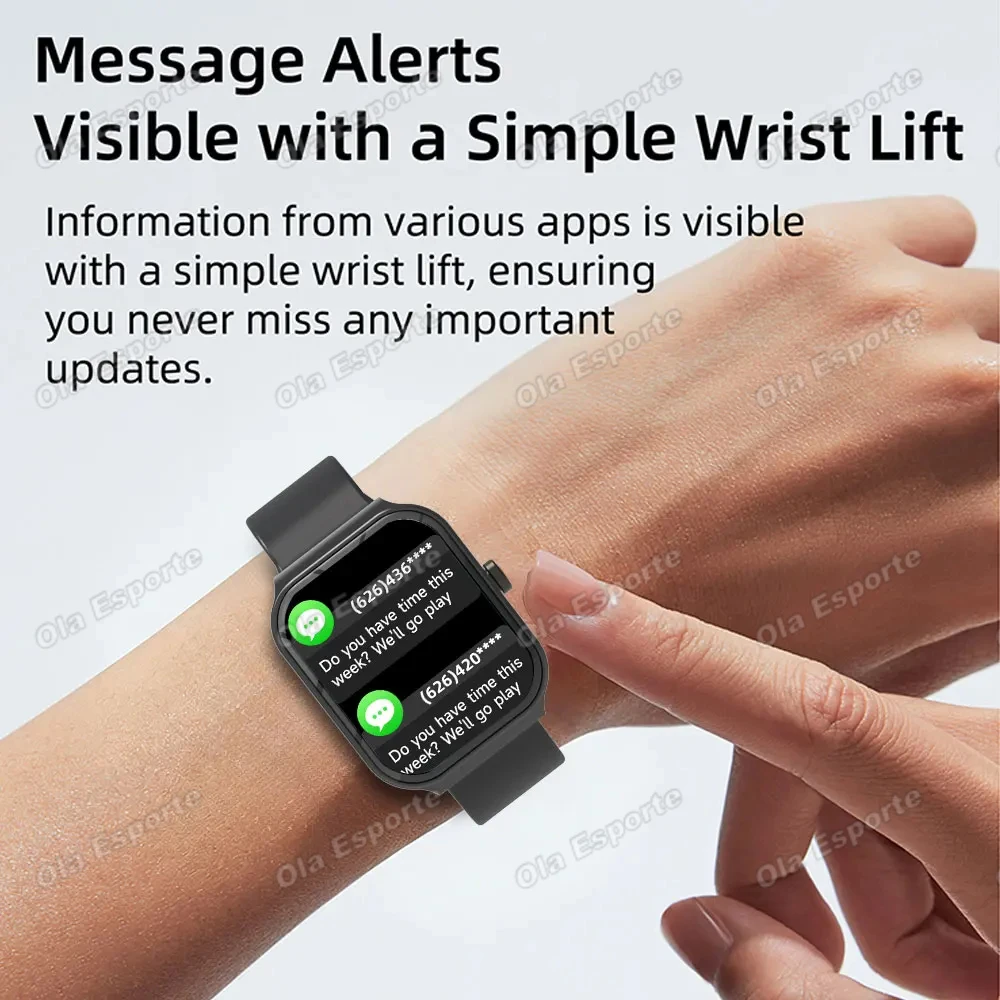 Men Women Smart Watch 2.01'' Waterproof Fitness Sport Watch Answer Call Sleep Sport Pedometer Information Alerts Smartwatch Ht30 photo 3