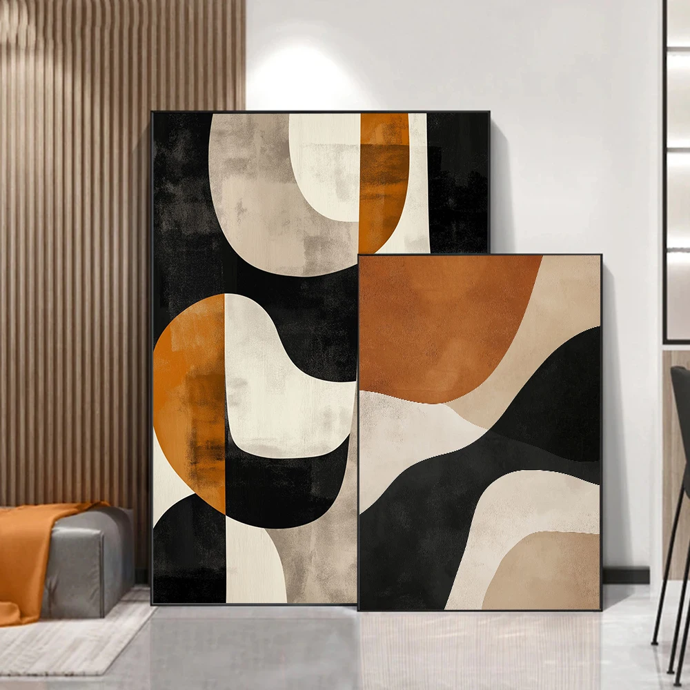 Abstract Geometric Canvas Painting For Office Living Room Home Decor Vintage Poster Wall Decor Minimalist Canvas Wall Art Mural photo 5