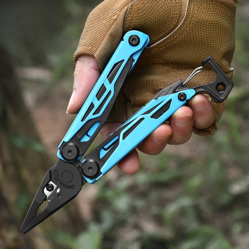 Portable Camping Multitool Pliers with Emergency Whistle, Compact Outdoor Tool for Hiking & Survival photo 1