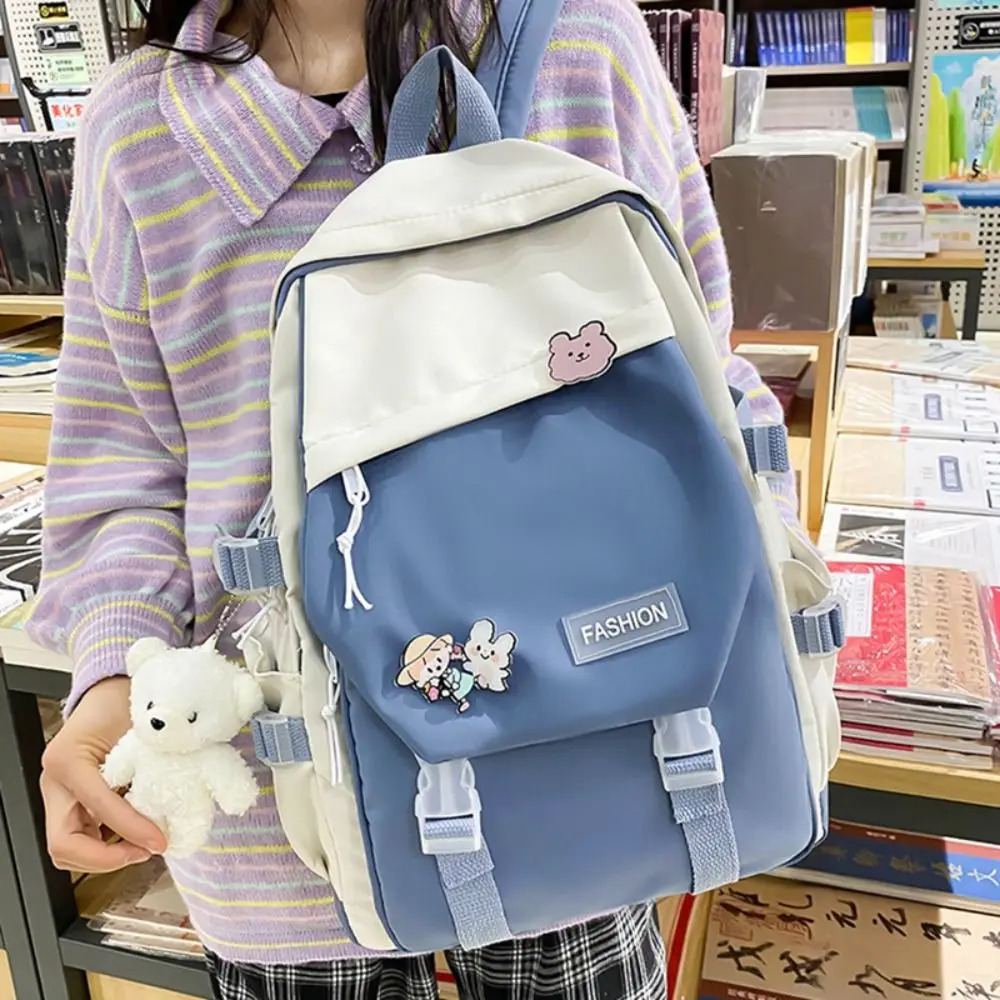 Multifunctional Waterproof Book Bag Nylon Large Capacity Backpack College Bag Travel photo 6