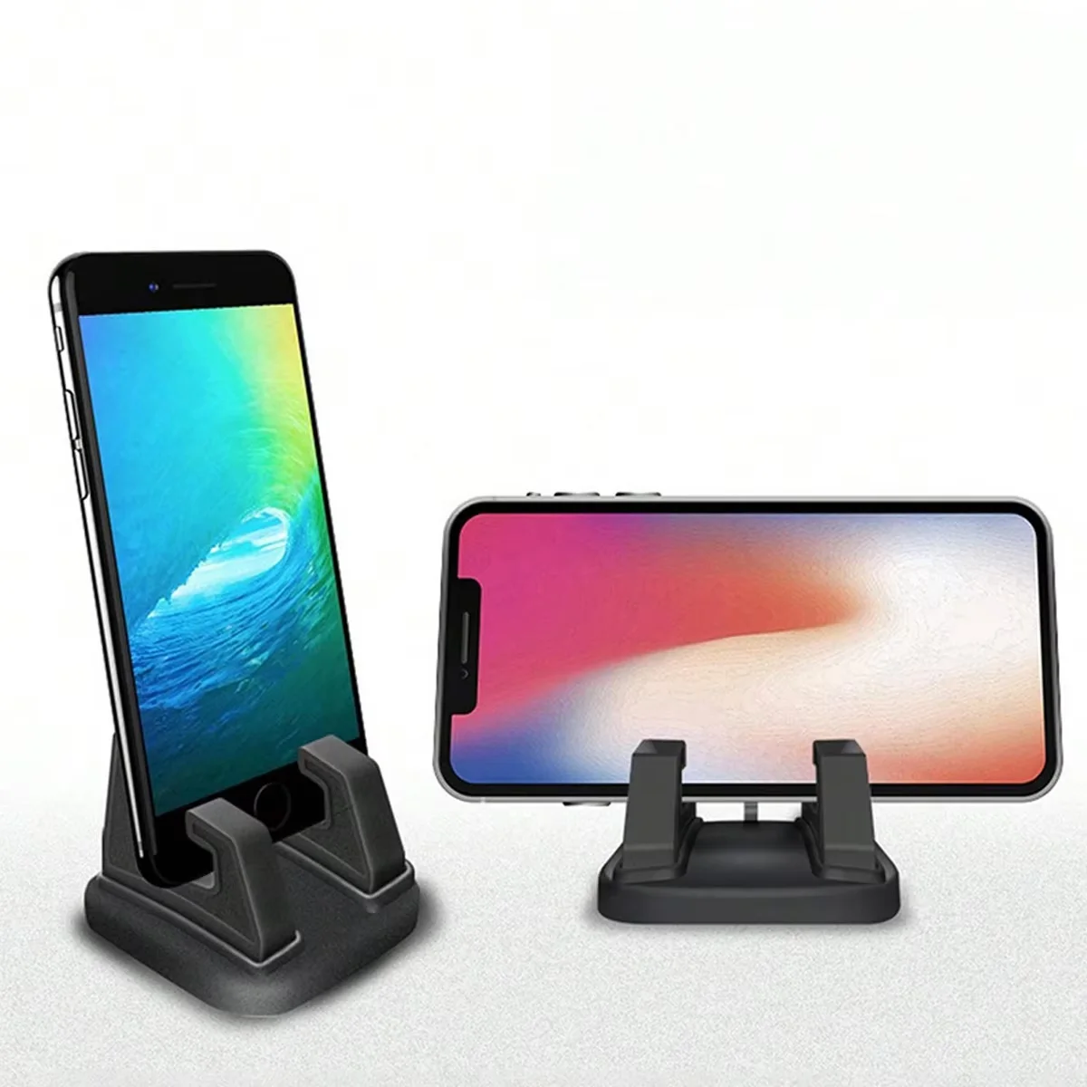 Horizontal And Vertical Car Dashboard Mobile Phone Holder Mount 360 Degree Rotate Self-adhesive Base Auto Mobile Phone Stand photo 1