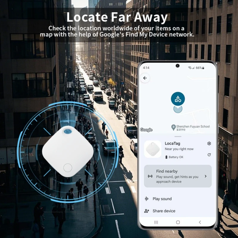 Smart Location Tracker for Android Devices Tag Work With Google Find Hub App Positioning Key Finder for Xiaomi Samsung Motorola photo 2