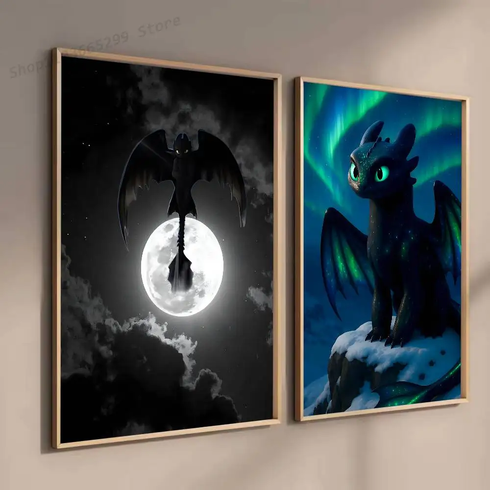 Hot Cartoon Movie Anime How To T-Train Your D-Dragon Manga Posters HD Print Vintage Wall Art Decor for Home Study Room photo 4