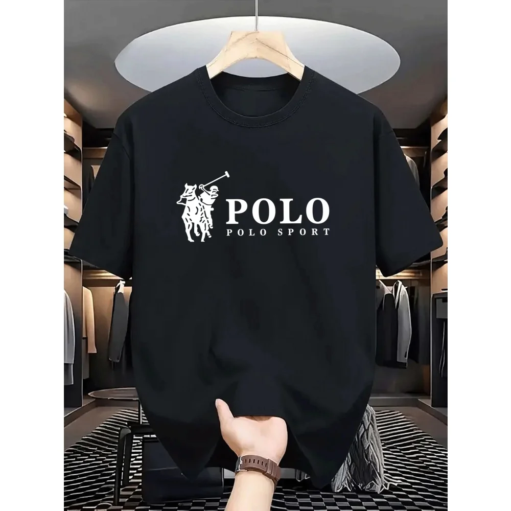 Classic Graphic Print T-shirt Polyester Crew Neck Regular Fit Men Women Daily Wear Tops photo 1