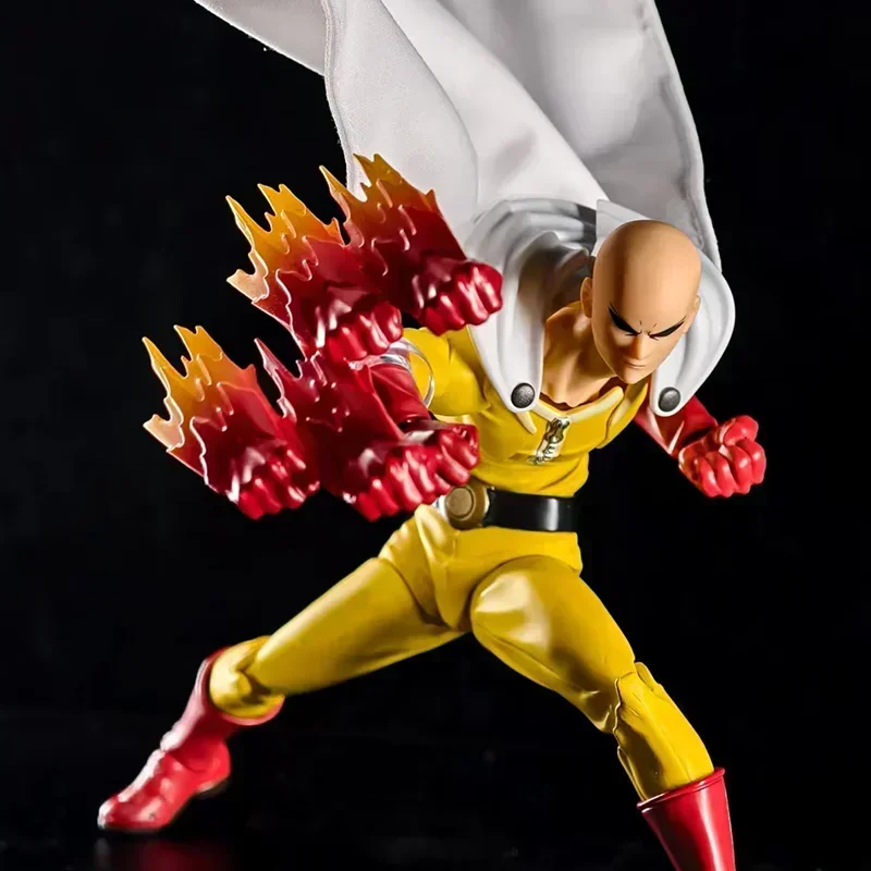Amazing Yamaguchi Revoltech Saitama Action Figure - One Punch-Man Pvc Statue by Kaiyodo - Anime Model Collectible Gift photo 6