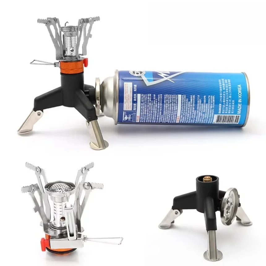 Portable All in One Camping Stove with Converter Compact Lightweight Outdoor Cooking Gear for Hiking Backpacking photo 1