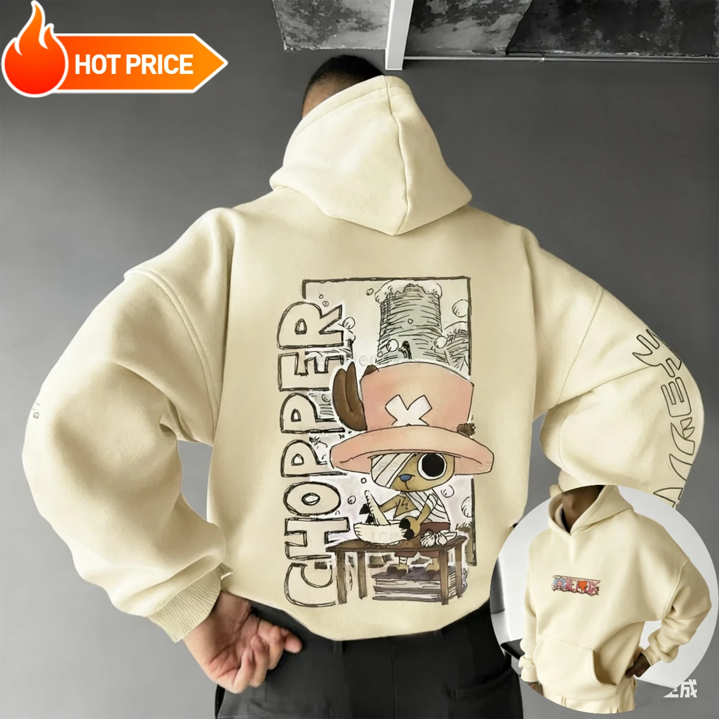 Chopper 2025 Harajuku Anime One Piece Streetwear Vintage Winter Oversized Hoodie Men Women Long-Sleeve Hooded Sweatshirt Top Y2k photo 1