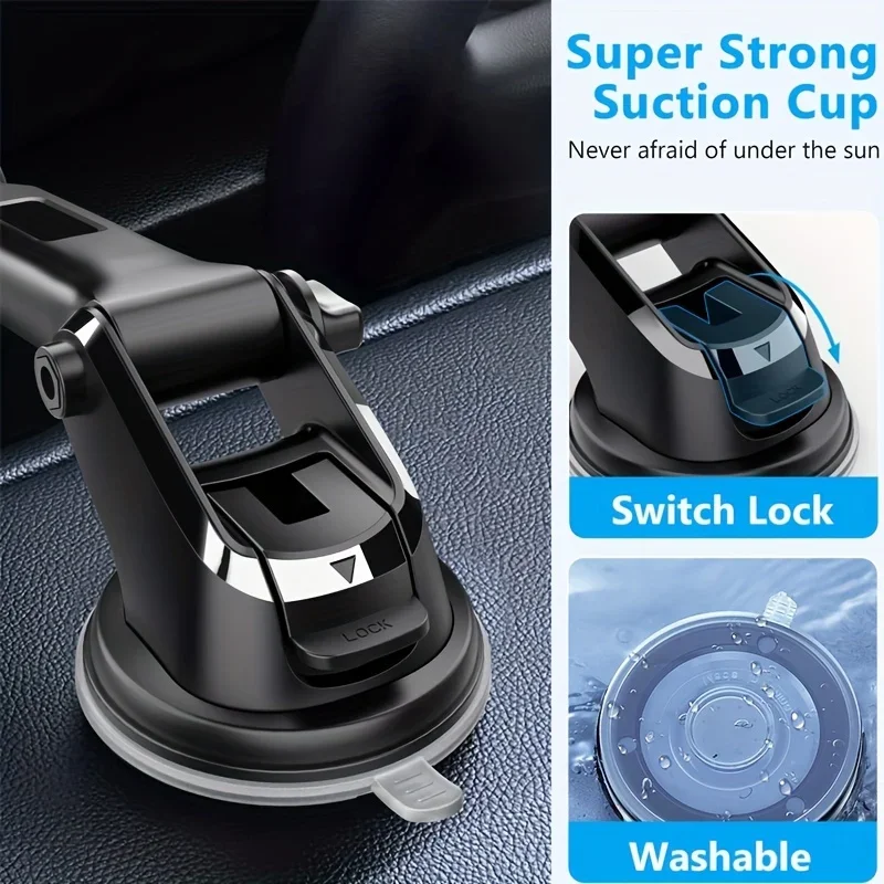 Car Phone Holder Sucker Mount Stand Suction Cup for iPhone15 Xiaomi Huawei Samsung - Universal Mobilephone Bracket Support photo 1