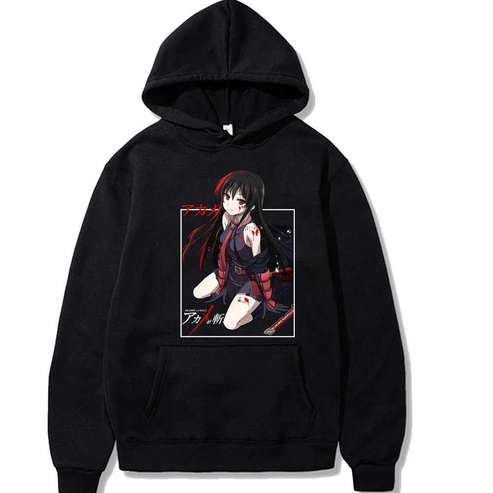 Akame Ga KILL Japanese Anime Hoodie Men's and Women's Harajuku Pullover Street Wear Unisex Autumn/Winter Plushed Brand Sweater photo 1
