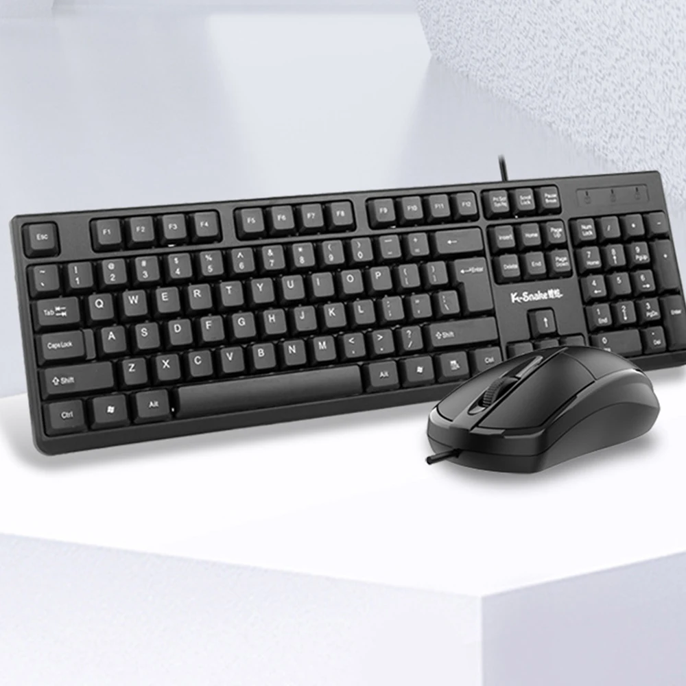 1Pcs Wired USB Keyboard And Mouse Set Suitable For Computer Laptop Business Office Game Keyboard And Mouse Set photo 2