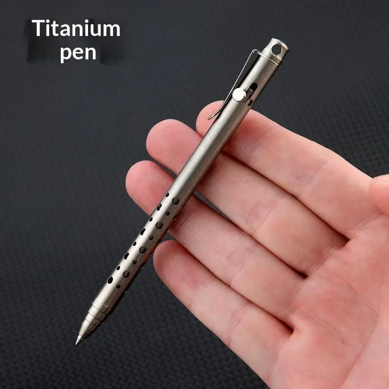 New Titanium Alloy EDC Pen-Bolt Action Tactical Ballpoint Pen For Outdoor Survival Pocket Multitool For Office & Business Gift photo 1