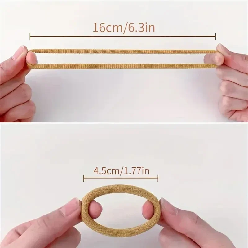 30-200 pieces of women's hair accessories, basic headband, headband tie, ponytail holder, simple and fashionable nylon photo 3