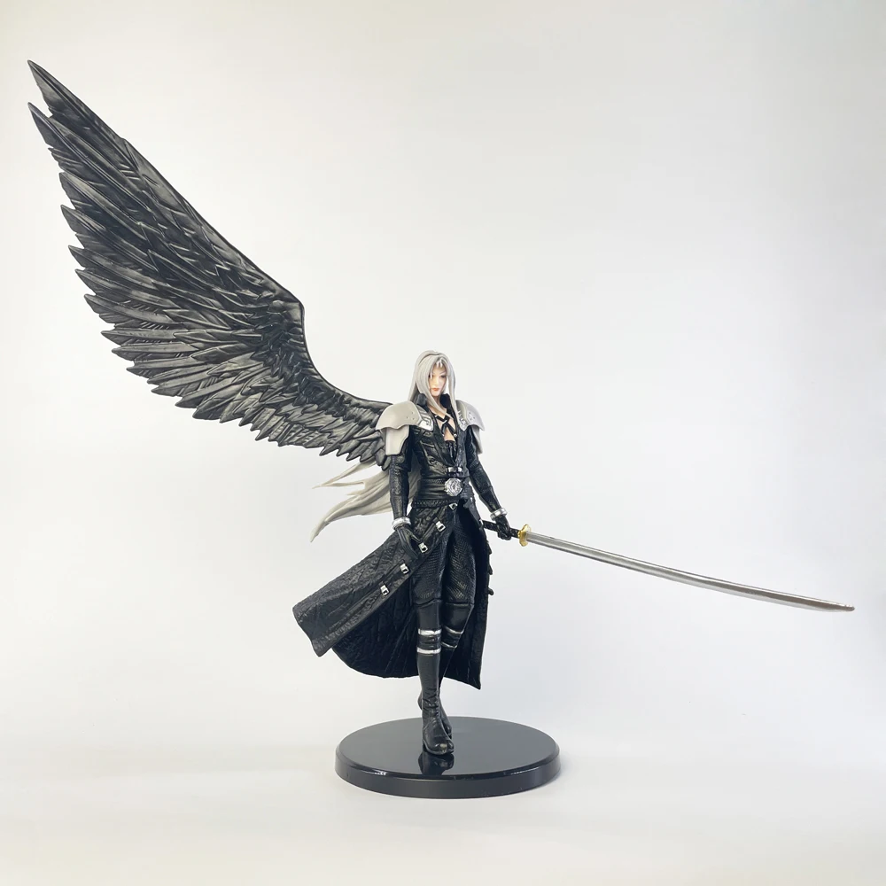 28cm Sephiroth Anime Figure Rebirth One-Winged Angel Action Figure Collection Model Desktop Ornaments Decoration photo 1