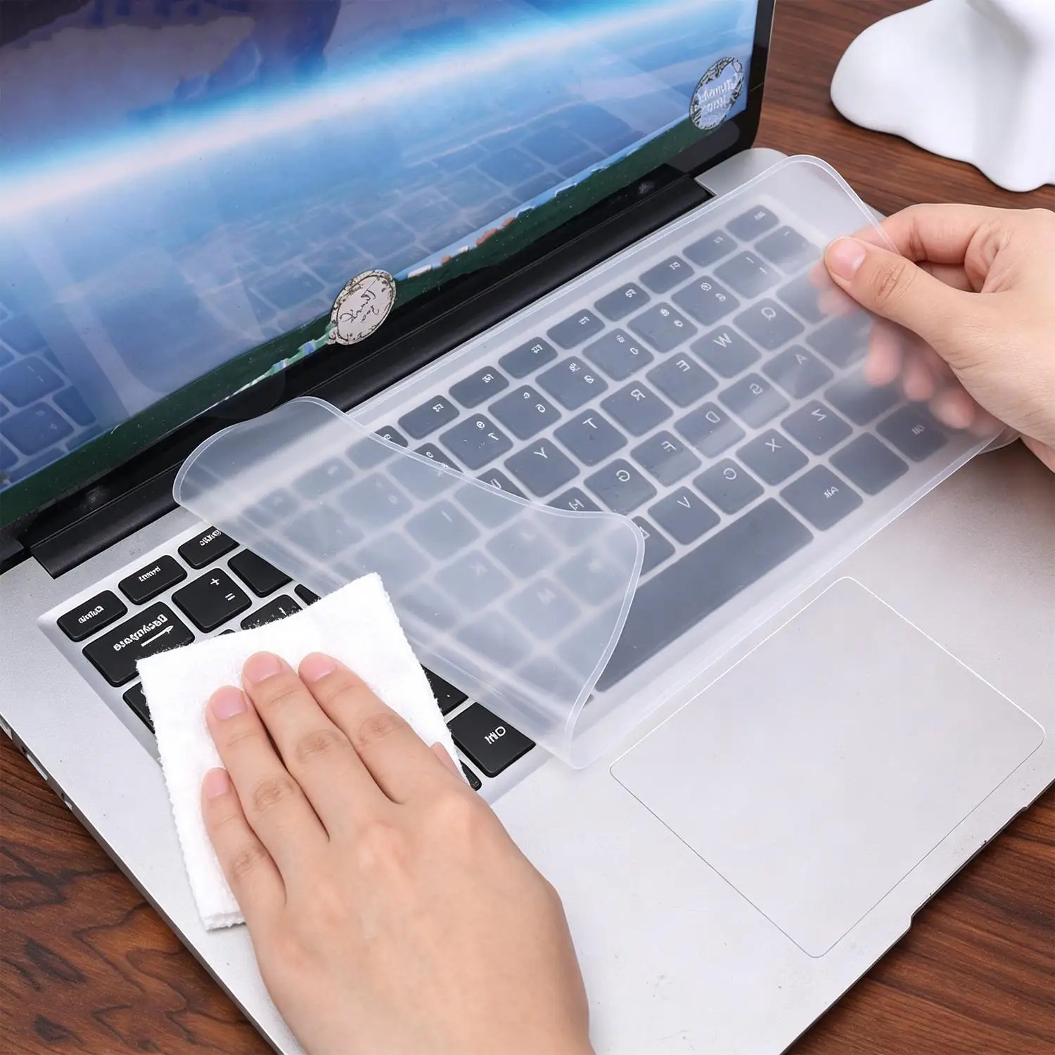 1-2Pcs Universal Keyboard Protector Cover Skin for Laptop Notebook 13"-17" inch Silicone Waterproof Dustproof Keyboard Protector photo 5