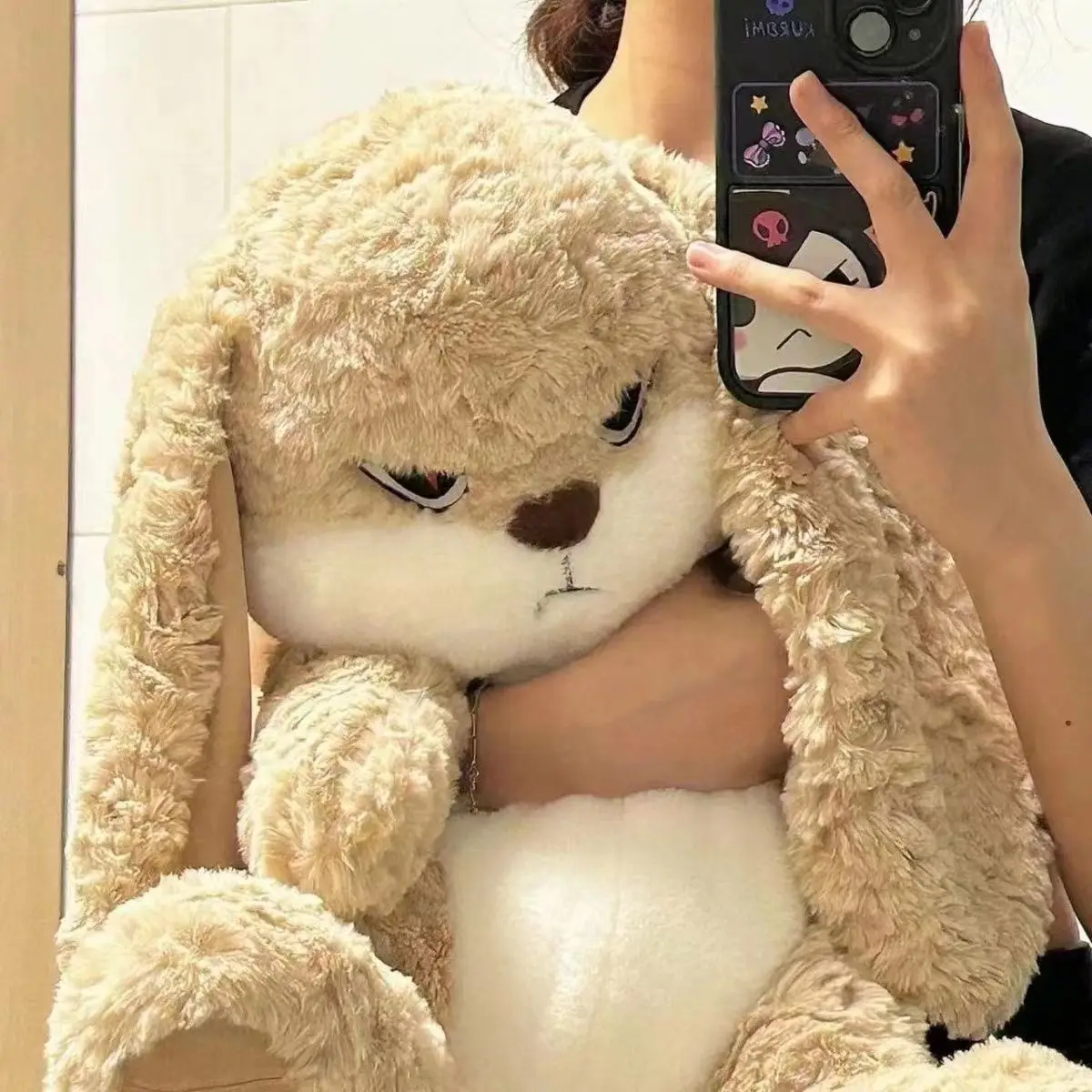 Large Size Angry Rabbit Plush Toy Cute Animal Plushie Doll Kawaii Stuffed Soft Toys Model Room Decor Birthday Gifts photo 1