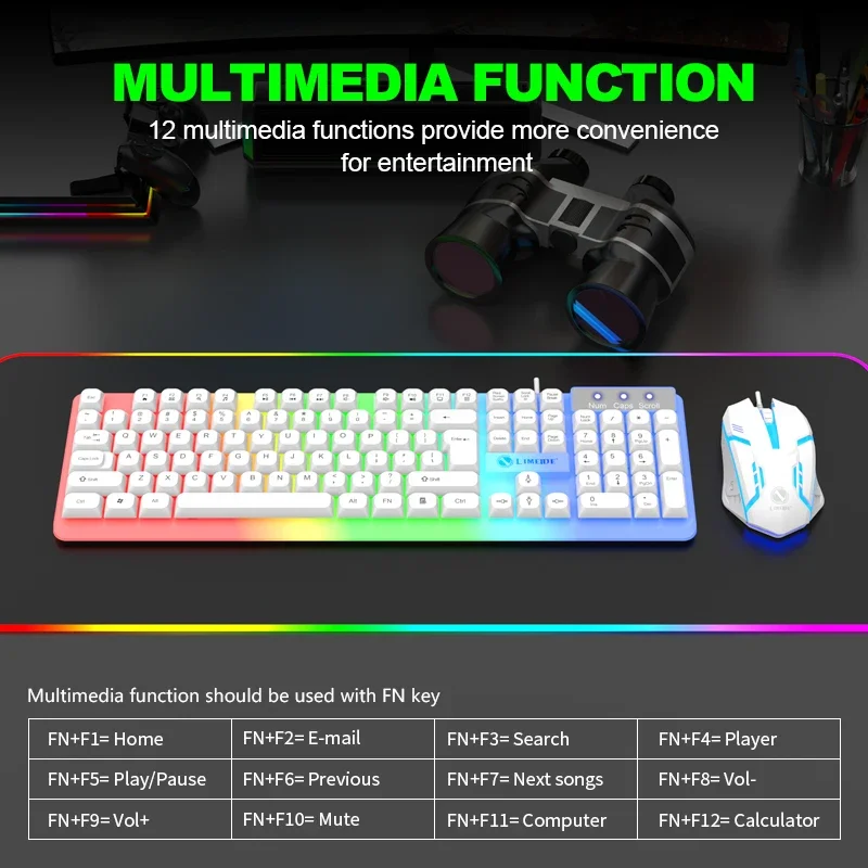 NG GTX350 Gaming Keyboard Mouse Combos Computer Laptop Backlight Gamer Kit LED Wired Usb Keyboard GTX350 Set-Black photo 3