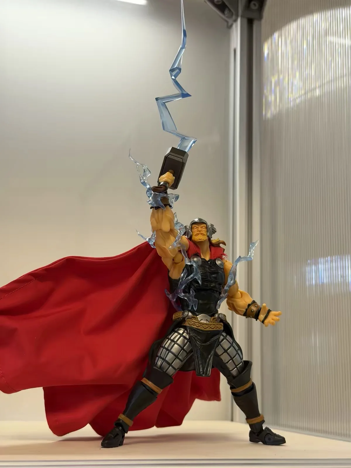 In Stock Ac Factory Toys Thor Thunder God Anime Action Figure Kaiyodo Amazing Yamaguchi Revoltech Thor Model Toy Gifts photo 2