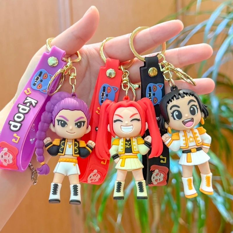 2026 K-pop Idol Group Keychain Rumi Mira Zoey Anime Figure Keyrings PVC Backpack Pendant Birthday Chiritmas Gift Party Favors 키링 photo 1