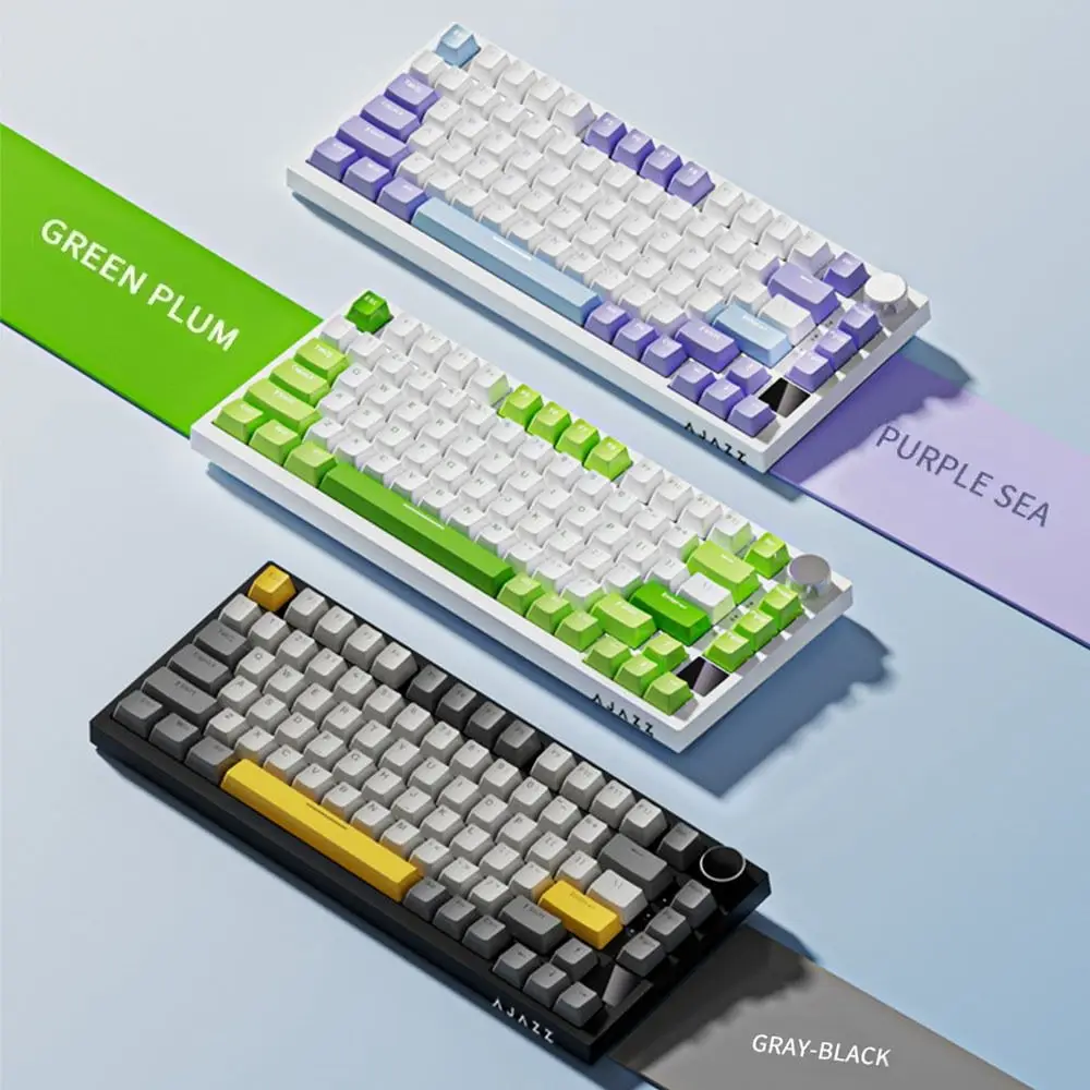 New AK820 Gaming Keyboard 82-Key RGB Backlit Mechanical Keyboard Mechanical Keys With Knob Wired Keyboard Office photo 1