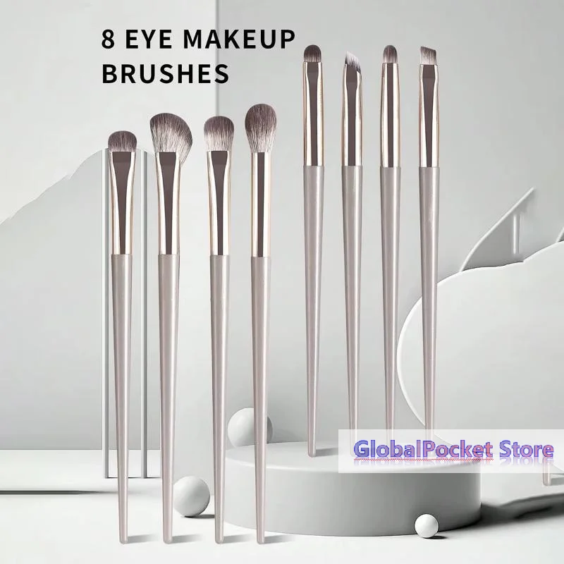 [TG823]8pcs Eye Makeup Brushes Set Detail Eyeshadow Brush Makeup Brush Ultra Soft Eyeshadow Eyeliner Makeup Tool photo 1