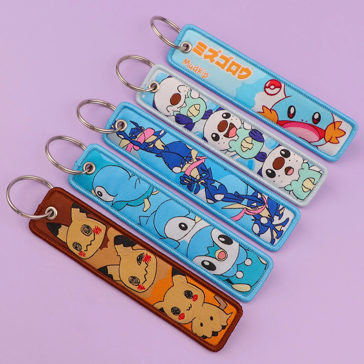 Japanese Anime Elf Monsters Keychain for Cars Backpack Key Holders Embroidery Keyrings Key Tag Jet Tag Accessories Gifts 1pcs photo 6