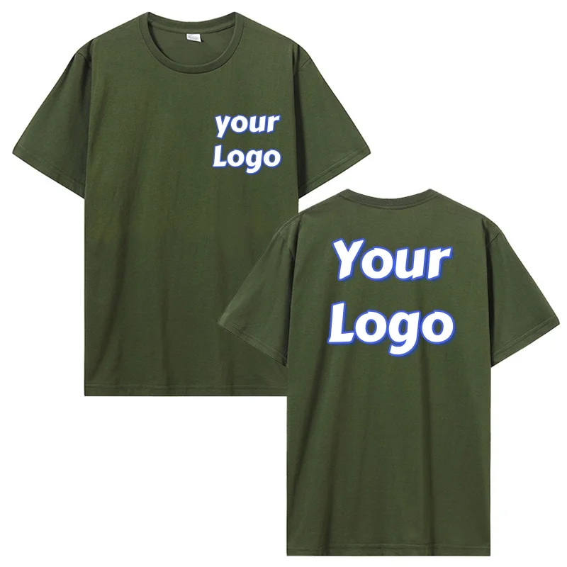 Customized Print T Shirt Men Women Custom Cotton Tops Tees DIY Your Like Photo Or Logo Cotton T-shirt Personalized Men Clothing photo 2