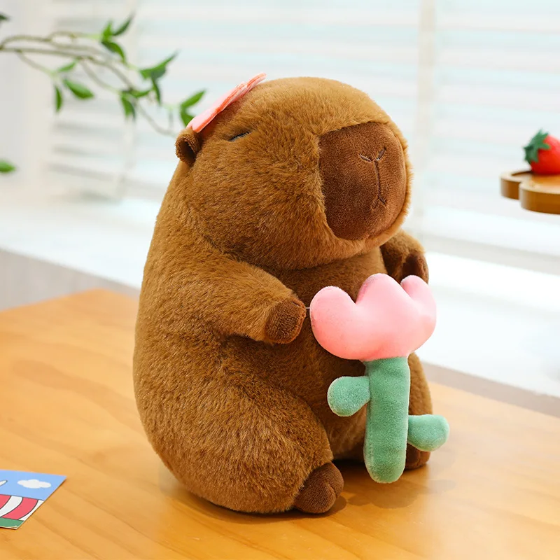 Cartoon Cute Capybara 23cm Plush Toy Stuffed Animals Capibara Soft Doll Kids Toys Birthday Christmas Gift for Kids Boys Girls photo 4